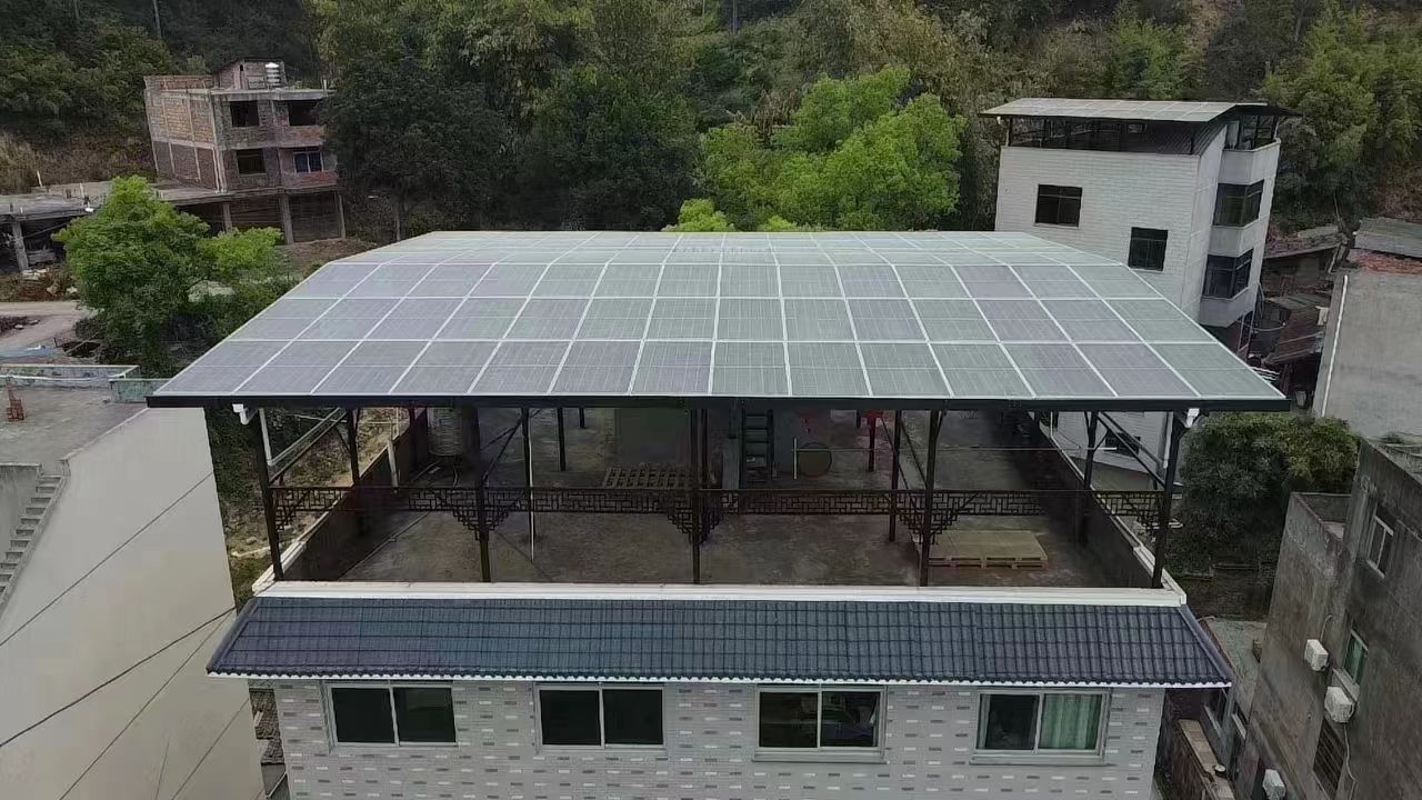 自贡15kw+10kwh自建别墅家庭光伏储能系统